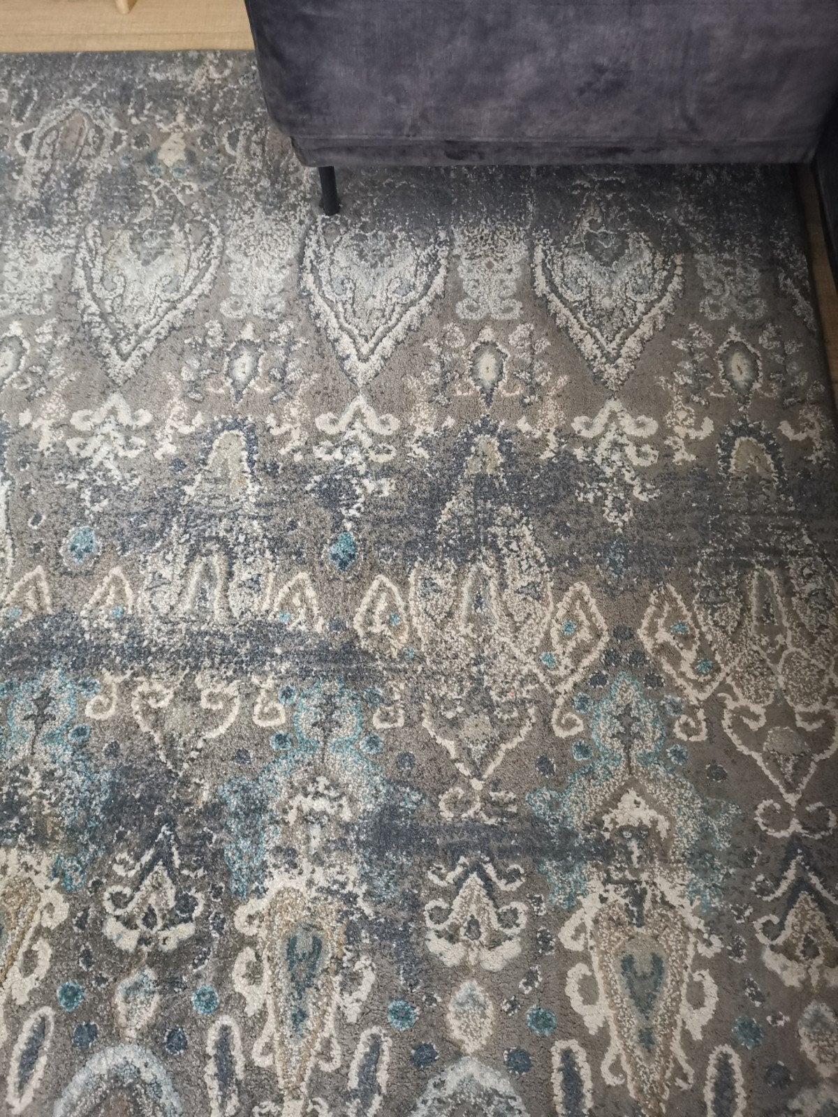 KLEED GRIJS/BLAUW LOMIRA 160x235, Ophalen, Grijs, 150 tot 200 cm, 200 cm of meer