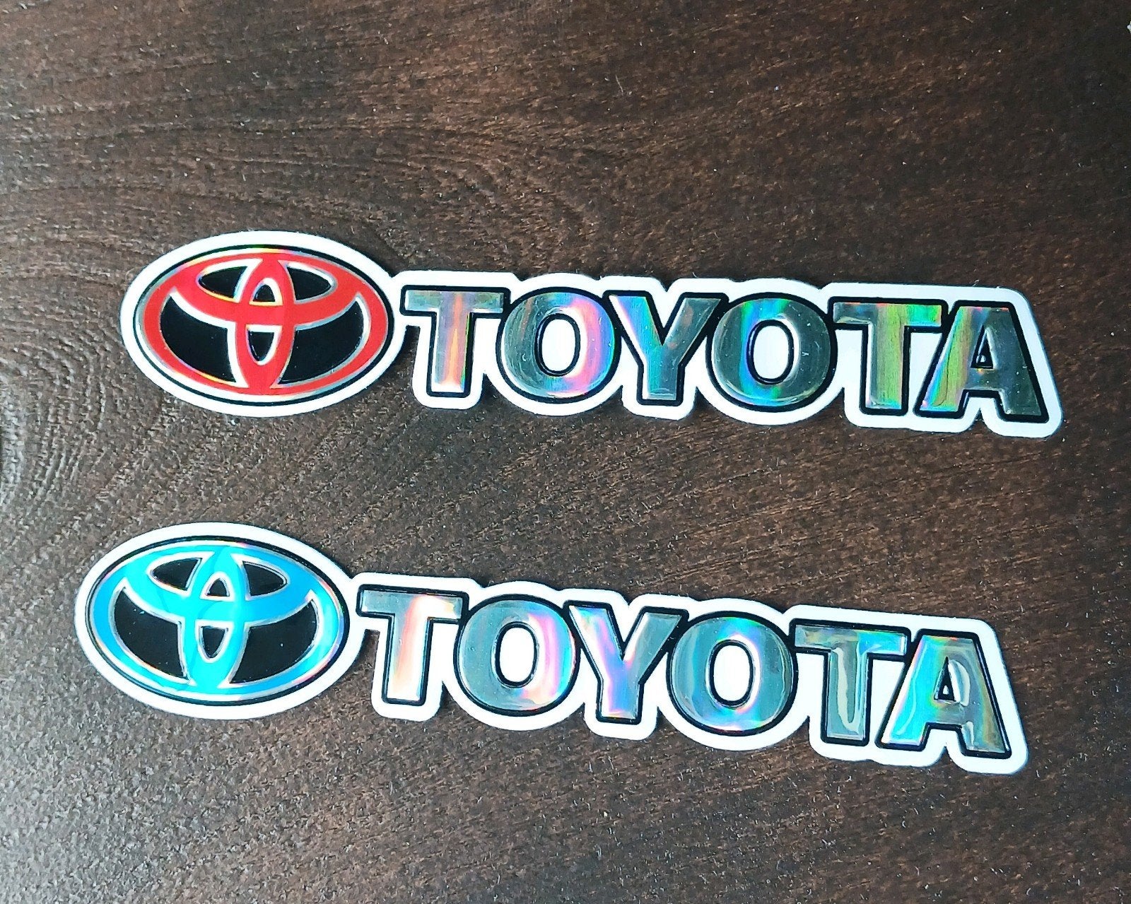 Sticker auto Toyota reliëf embossed glimmend 1,10 per stuk, Ophalen of Verzenden, Nieuw, Auto of Motor