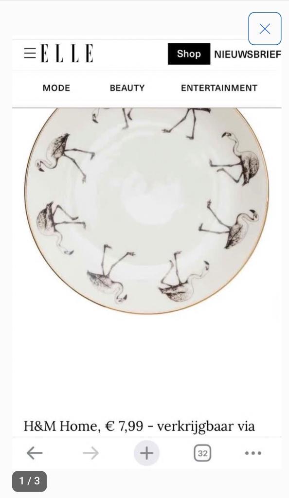 Ontbijtbordjes gebaksbordjes H&M Home, Ophalen of Verzenden, Zo goed als nieuw, Bord(en), Overige stijlen