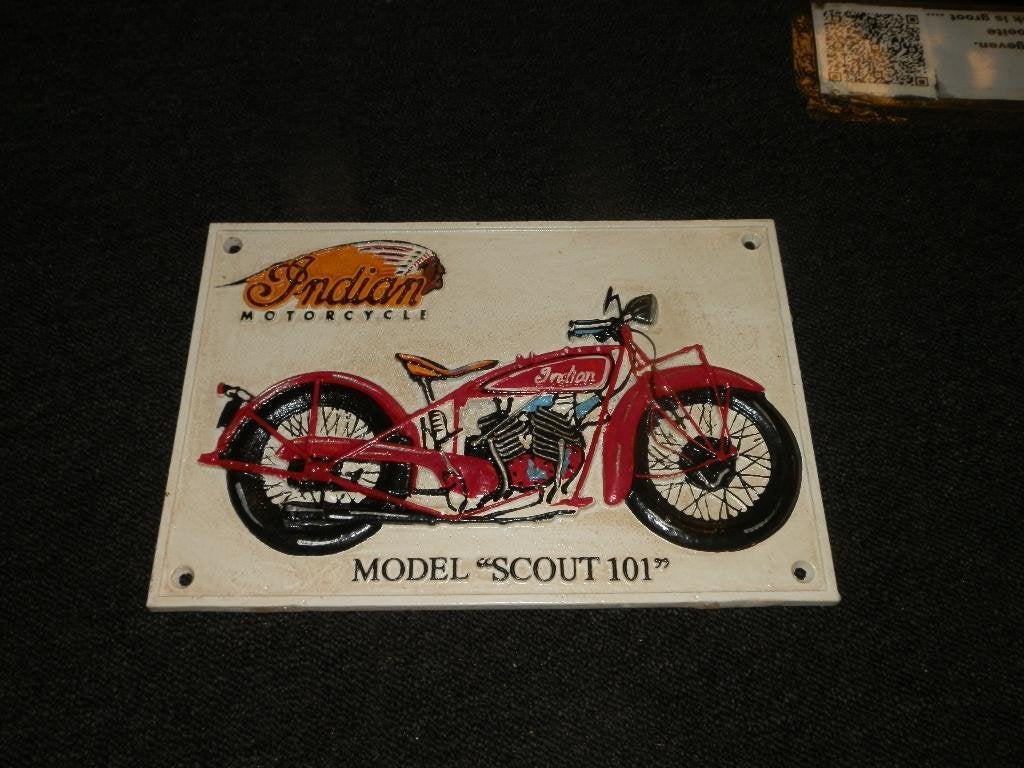 Gietijzeren decoratiebord van Indian scout 101, Ophalen of Verzenden, Nieuw