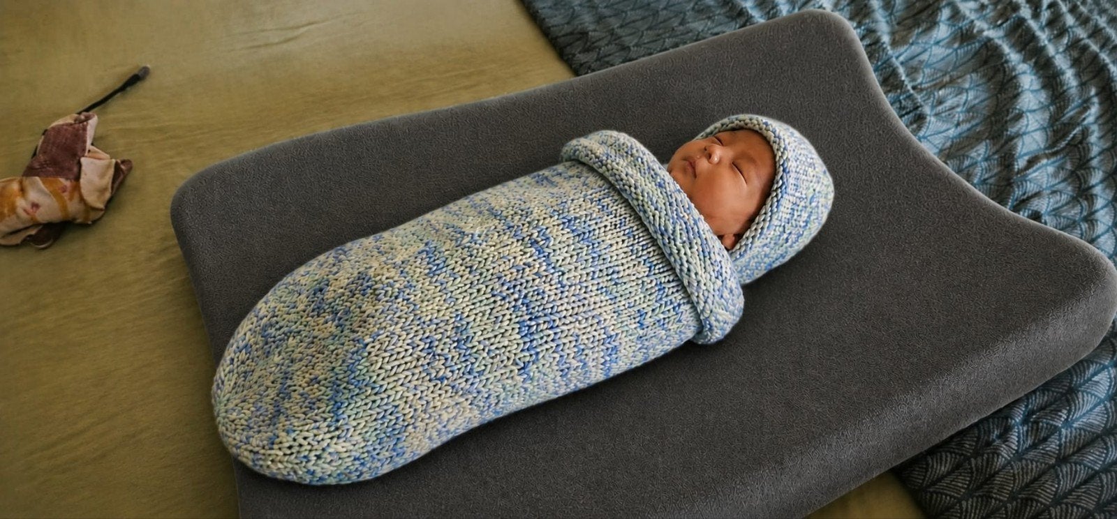 Handgebreide Cocoon van 100% Merino Wol voor Baby's, Ophalen of Verzenden, Nieuw, Minder dan 70 cm, Bakerzak of Bakerdoek