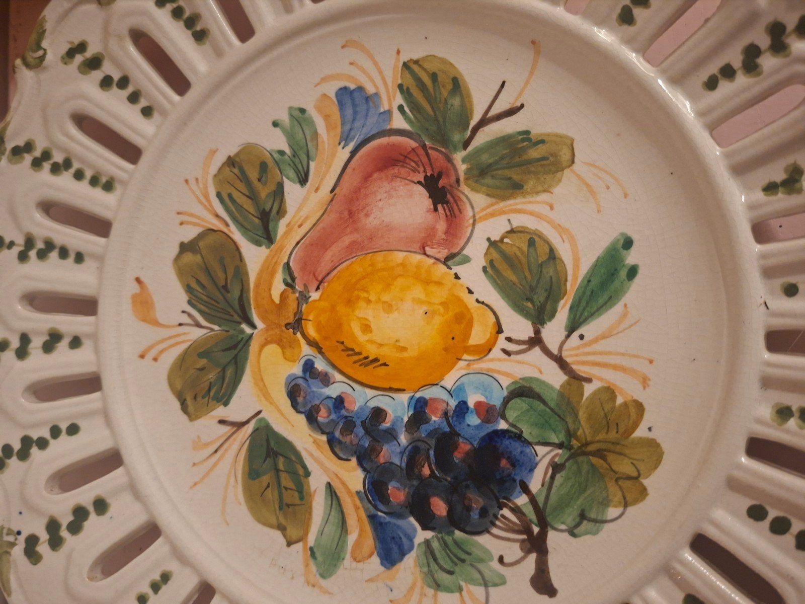 Vintage Handgeschilderd Muurbord uit Italië, Ophalen of Verzenden