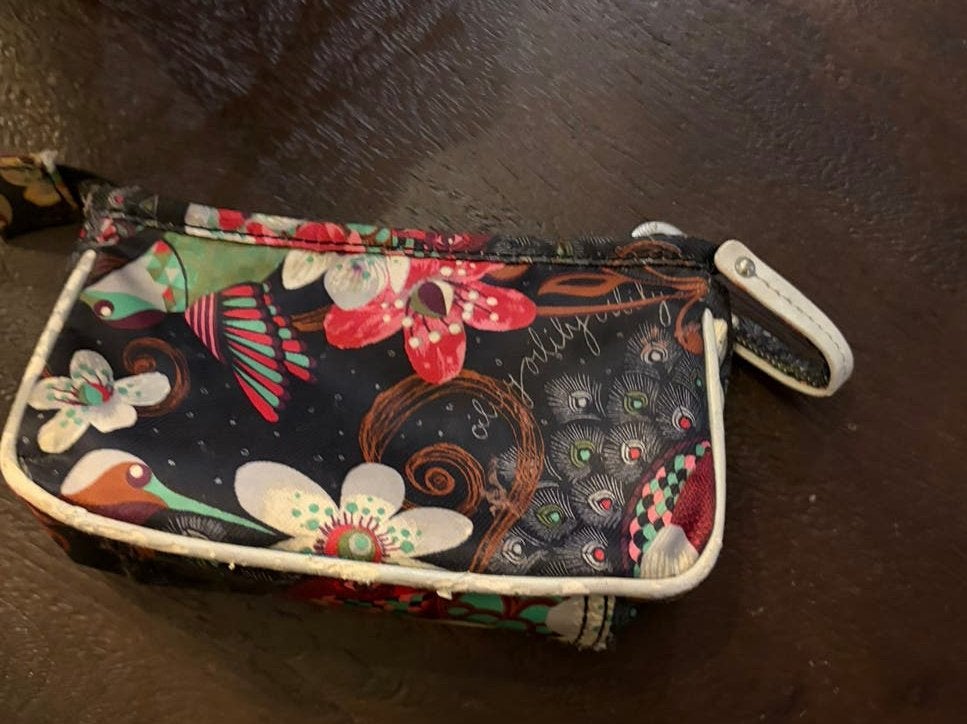 Oilily etui/portemonnee met vogel- en bloemenprint, Ophalen of Verzenden, Gebruikt, Overige kleuren, Oilily