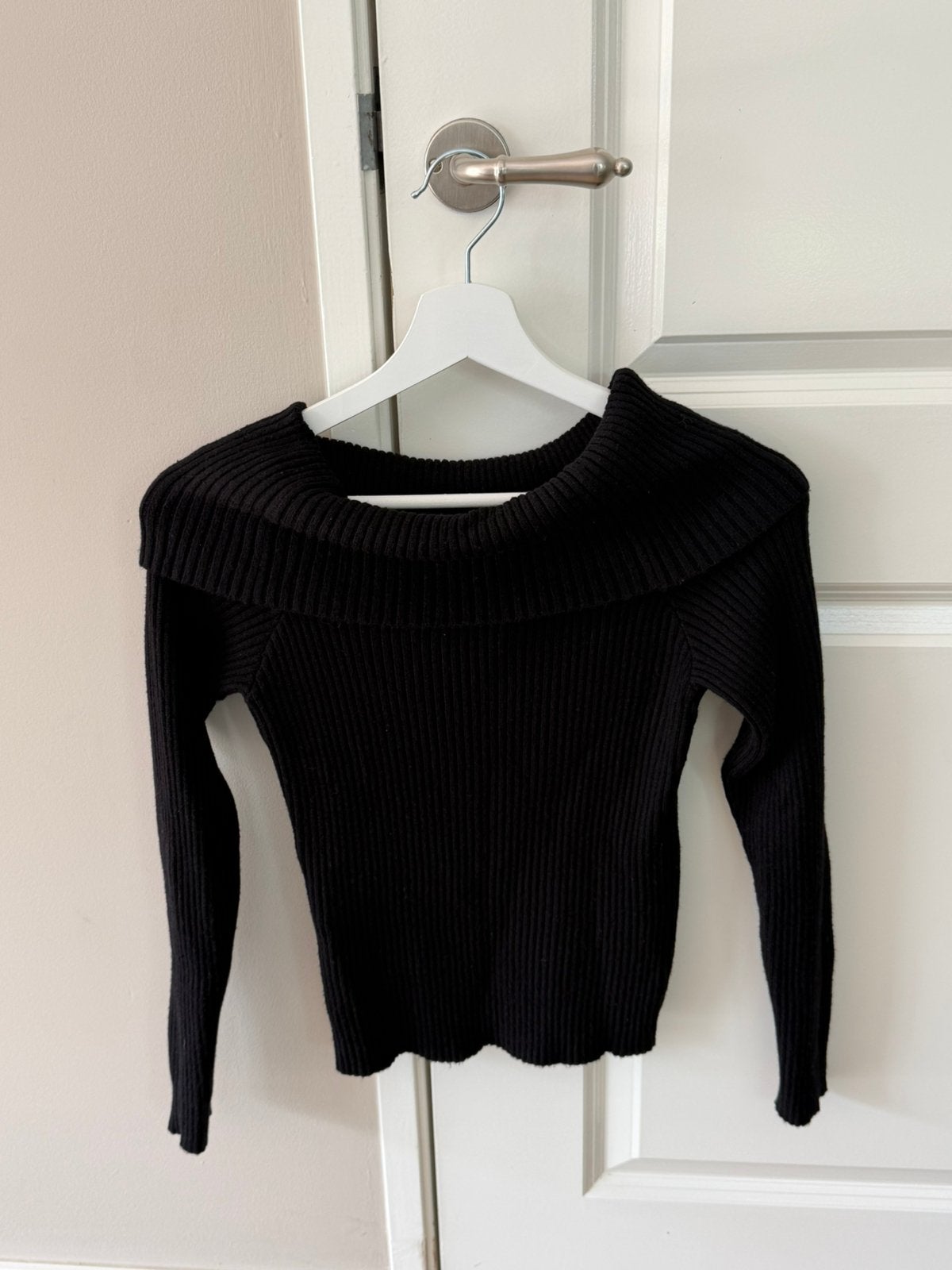 Off shoulder trui Only, Zwart, Ophalen of Verzenden, Zo goed als nieuw, Lange mouw