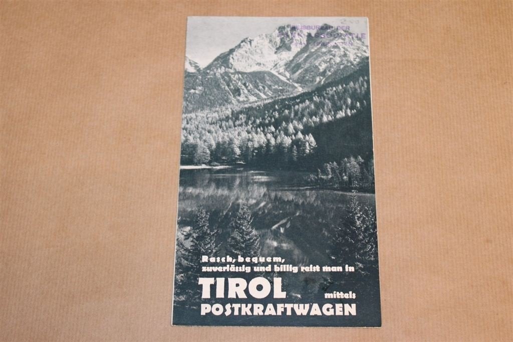 Oude brochure - Tirol mittels Postkraftwagen - 1933 !!, Ophalen of Verzenden, Zo goed als nieuw, Europa