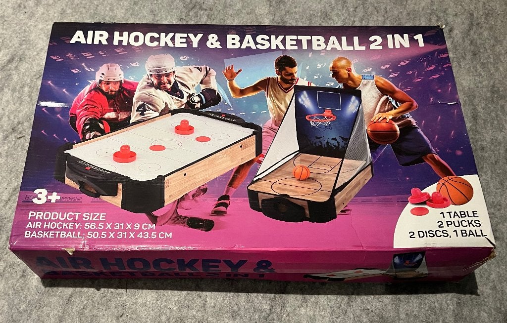 Tafelspel: airhockey en basketbal in 1, Kinderen en Baby's, Ophalen of Verzenden, Nieuw