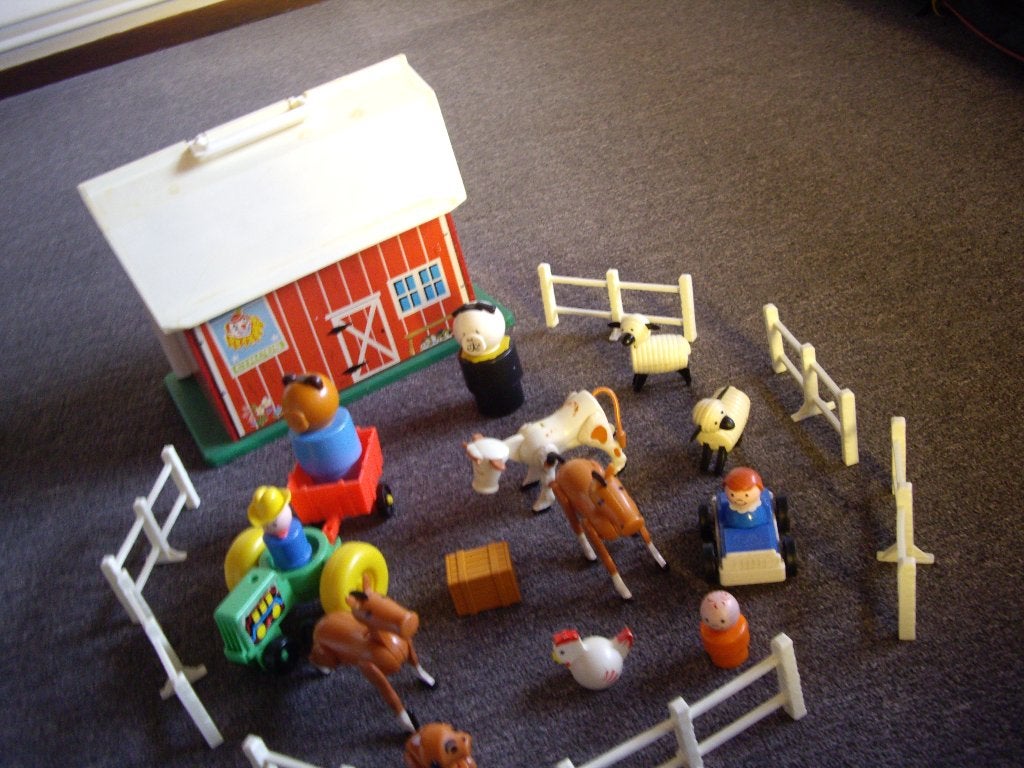 vintag F p boerderij met acc, Kinderen en Baby's, Speelgoed | Fisher-Price, Ophalen, Speelset, Met geluid