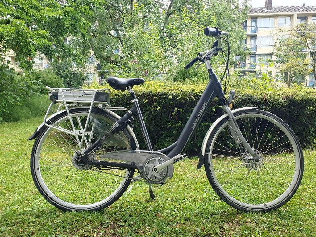 Stijlvolle Grijze Van Limpurg Elektrische Damesfiets, Fietsen en Brommers, Overige merken, Johan Fietsen, Versnellingen, Ophalen of Verzenden