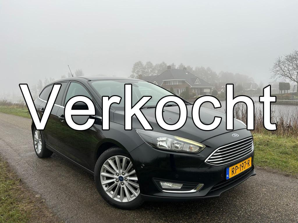 Ford FOCUS Wagon 1.0 126 PK Titanium Navi / Clima / Keyless, Stof, Gebruikt, Zwart, Origineel Nederlands