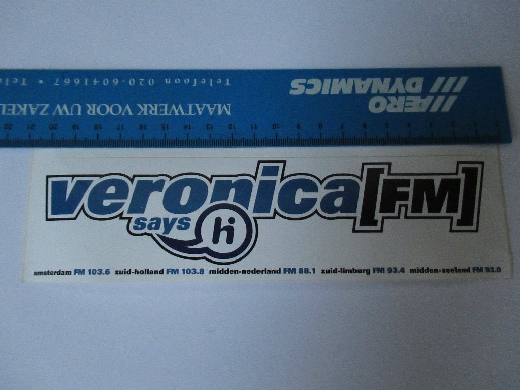 Sticker Veronica (FM) says hi, Verzenden, Zo goed als nieuw, Bedrijf of Vereniging