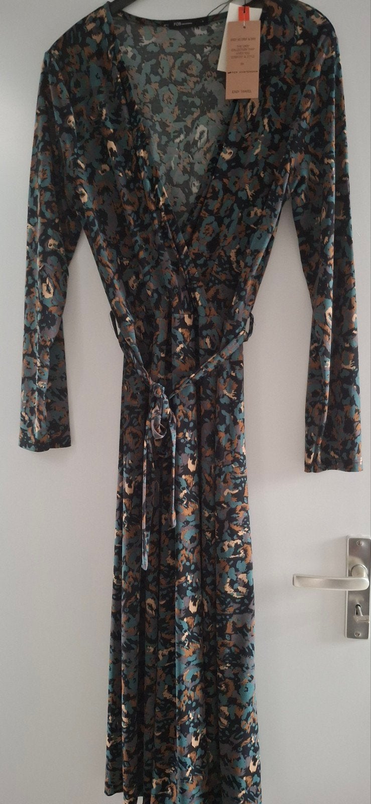 Fos Amsterdam easy travel lange mouw herfst jurk Nieuw, Maat 38/40 (M), Meerkleurig, FOS Amsterdam, Nieuw