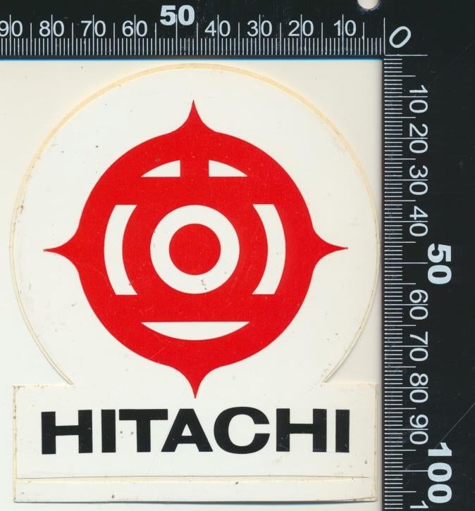 Sticker: Hitachi, Ophalen of Verzenden, Zo goed als nieuw, Bedrijf of Vereniging