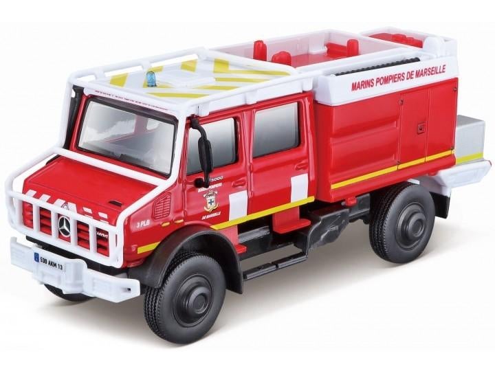 Bburago Mercedes Unimog U5000 Brandweer / Schaal 1:50 NIEUW, Hobby en Vrije tijd, Modelauto's | 1:50, Nieuw, Bus of Vrachtwagen