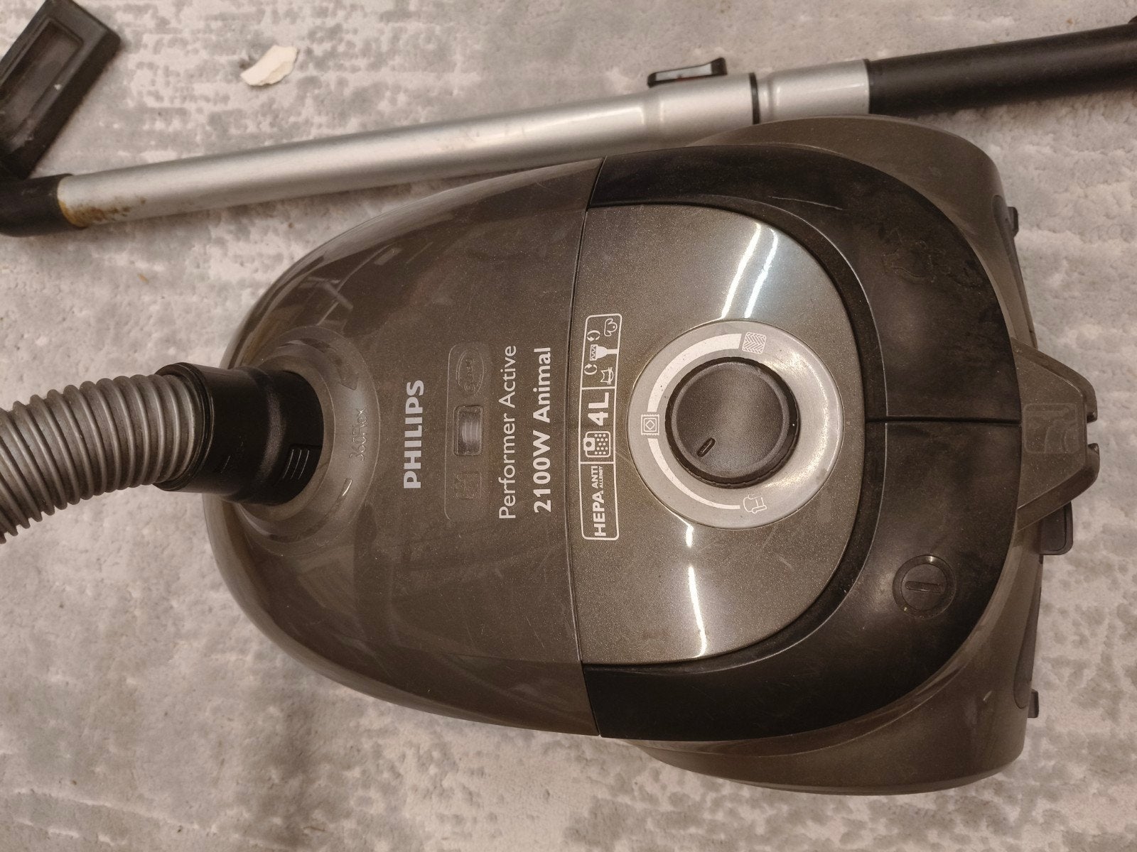 Philips Performer Active 2100W Animal stofzuiger, Stofzak, Gebruikt, Philips, Geschikt voor harde vloeren