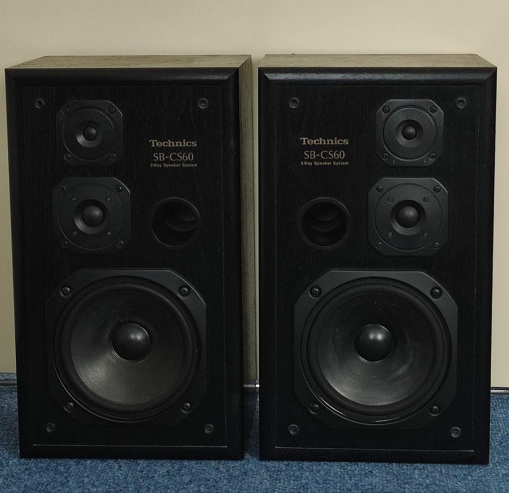 Technics SB-CS60 luidsprekerset, Gebruikt, 60 tot 120 watt, Front, Rear of Stereo speakers, Ophalen