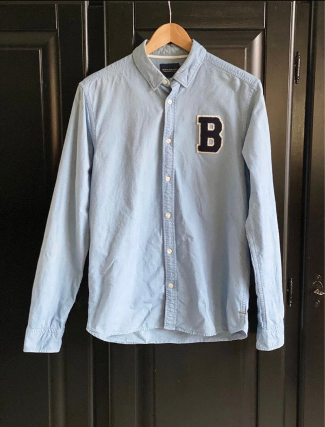Mooi heren overhemd scotch & Soda M, Ophalen of Verzenden, Zo goed als nieuw, Blauw
