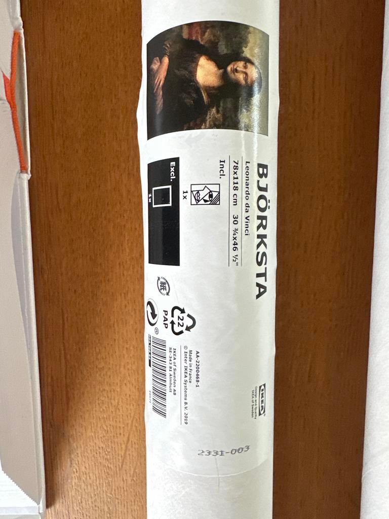 IKEA BJÖRKSTA Canvas: Mona Lisa & Meisje met de Parel, Ophalen