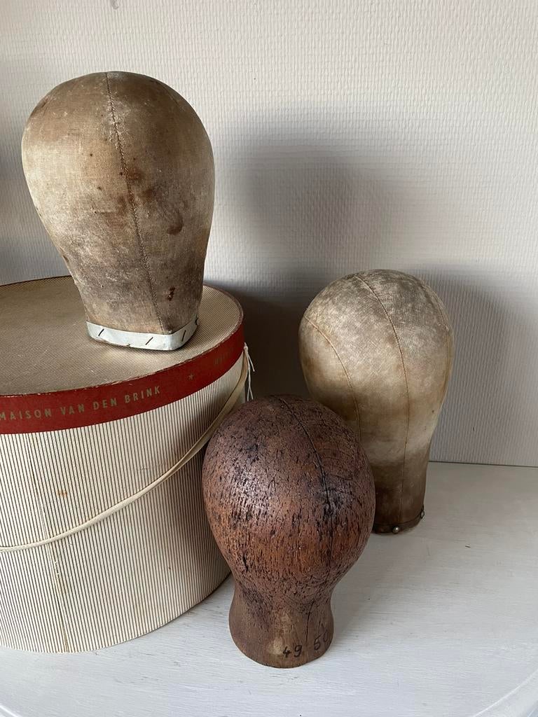 Pruikenhoofd hoedenmal, Antiek en Kunst, Ophalen of Verzenden