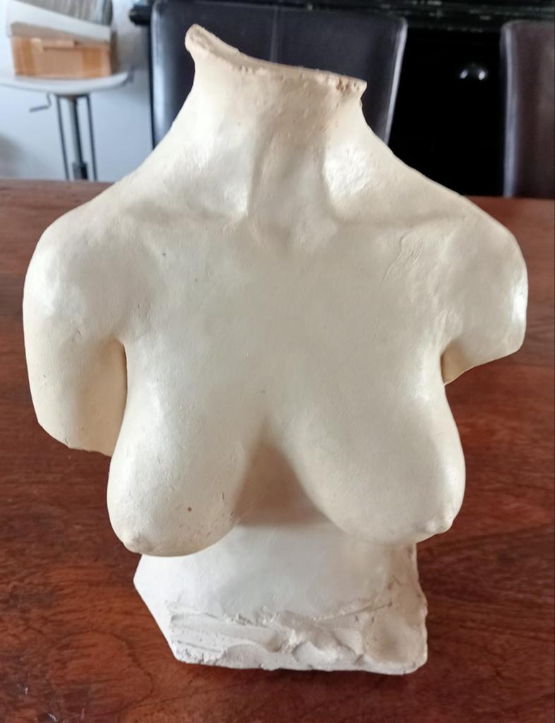 Gipsen Buste Vrouwelijk Torso - 30 cm hoog, Gips, Buste, Ophalen of Verzenden, Handgemaakt