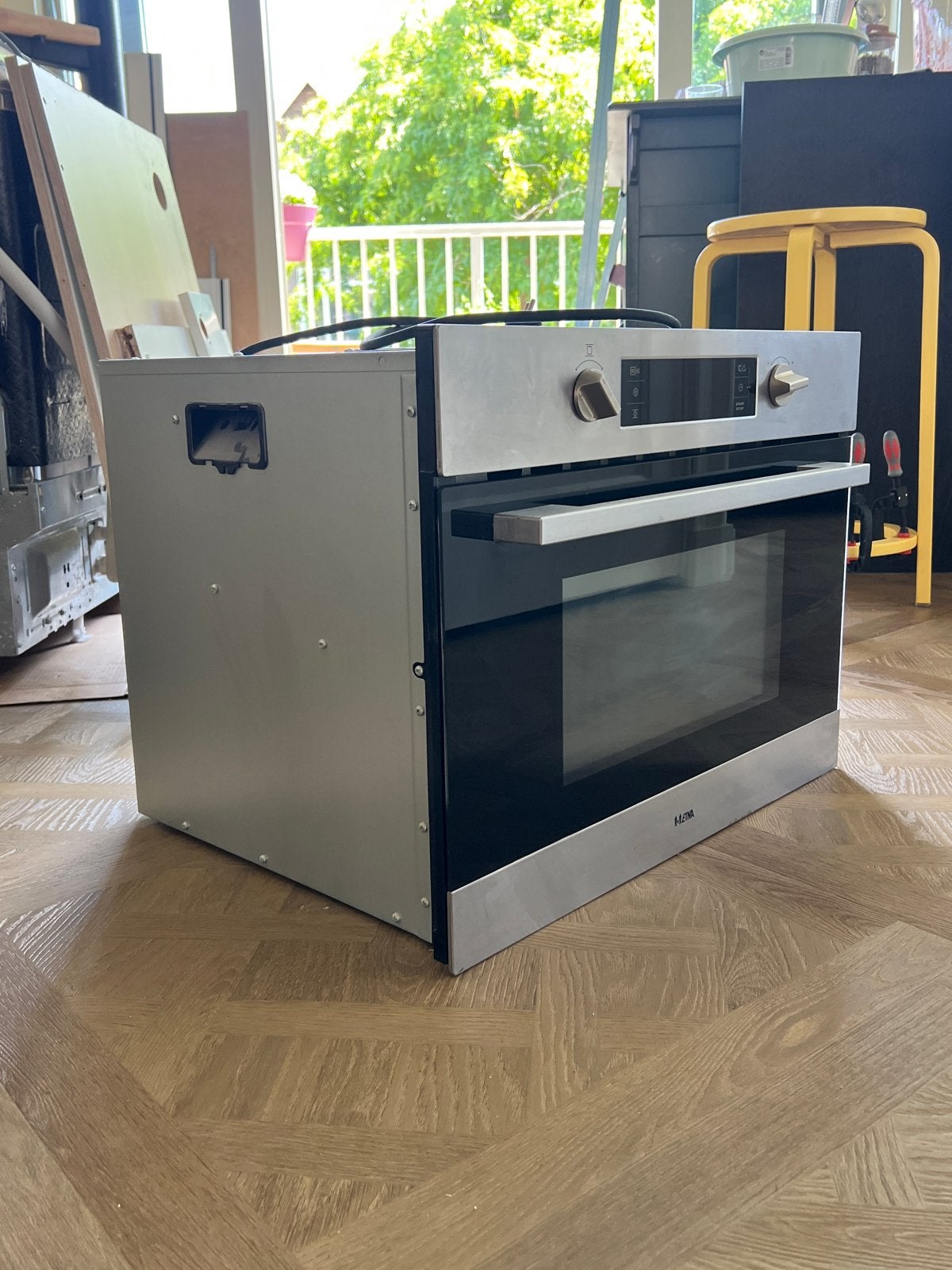 ETNA CM244RVS Inbouw Combi- magnetron oven, Witgoed en Apparatuur, Ophalen, 45 tot 50 cm, Hete lucht, Inbouw