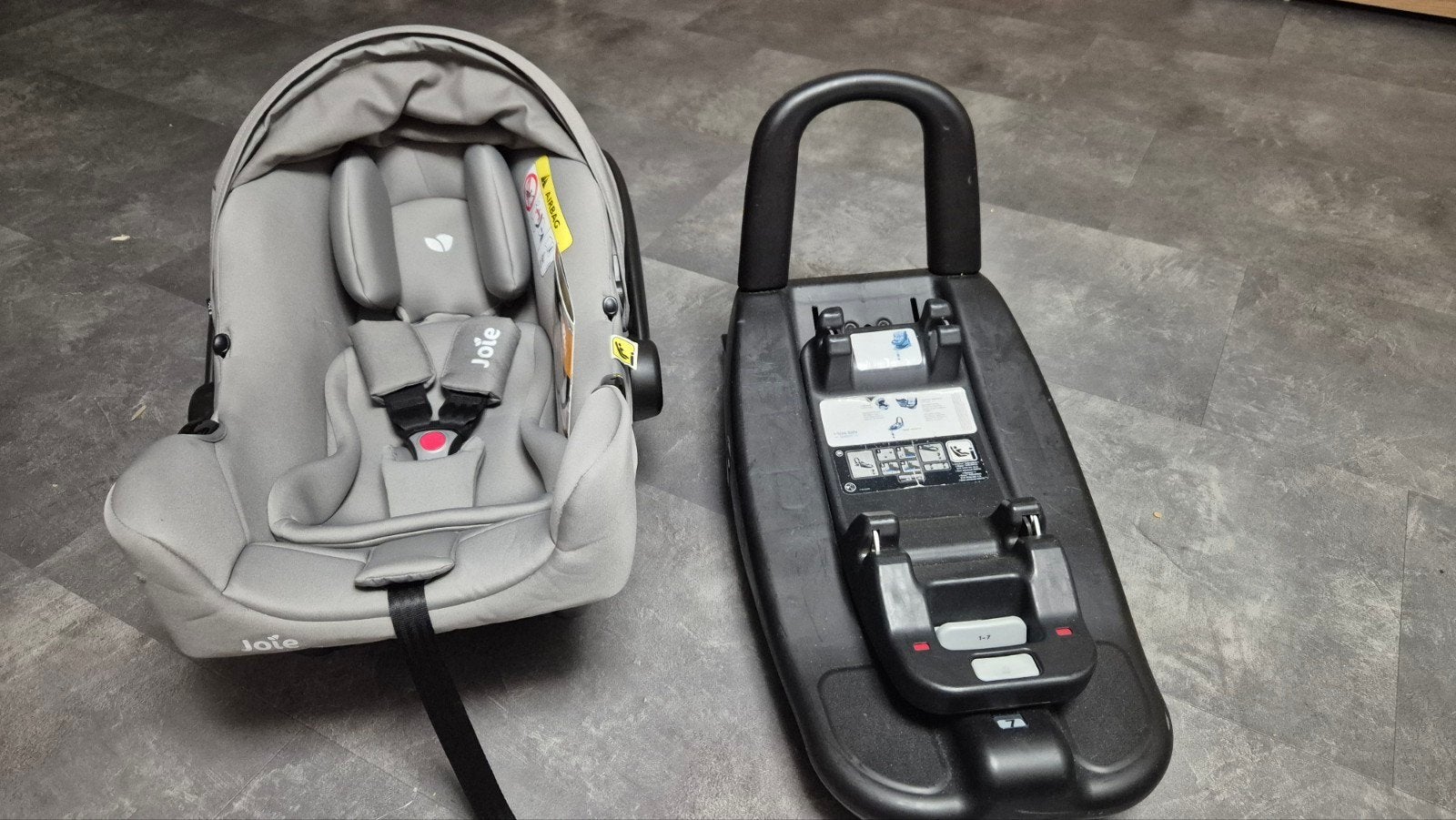 Joie i-Snug 2 i-Size autostoel met i-Base Advance, Overige merken, Autogordel of Isofix, Zo goed als nieuw, 0 t/m 13 kg