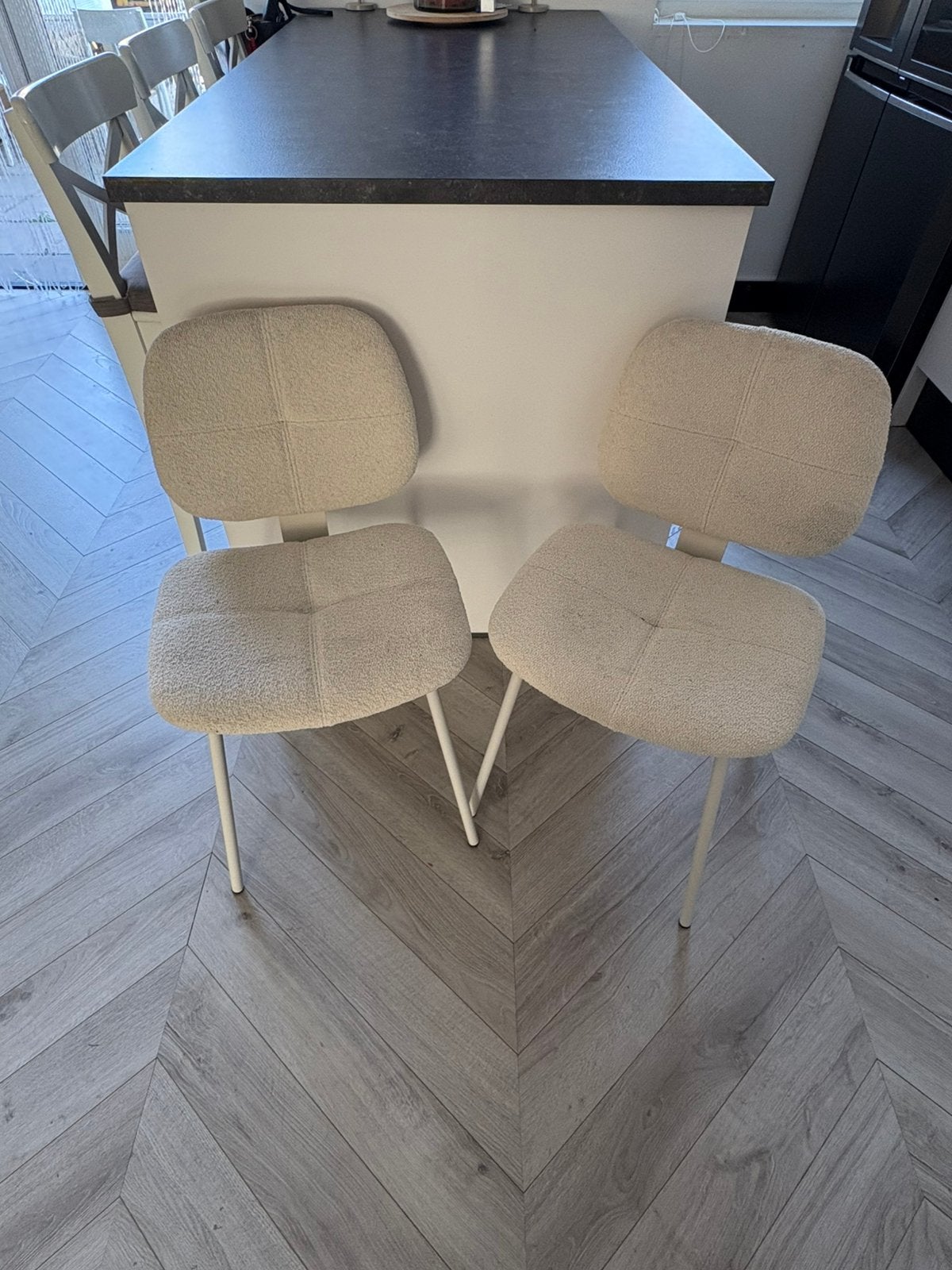 teddy stoelen, Ophalen, Zo goed als nieuw, 75 m² of meer, Laminaat