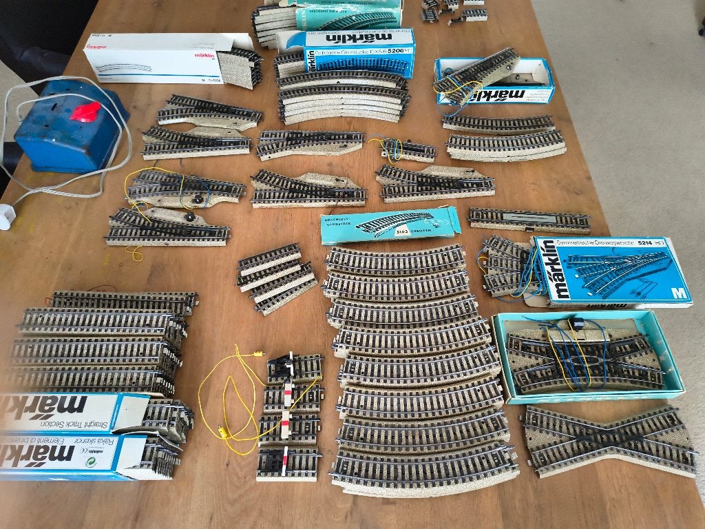 Märklin M rails alles in één koop., Hobby en Vrije tijd, Modeltreinen | H0, Wisselstroom, Gebruikt, Rails, Ophalen of Verzenden