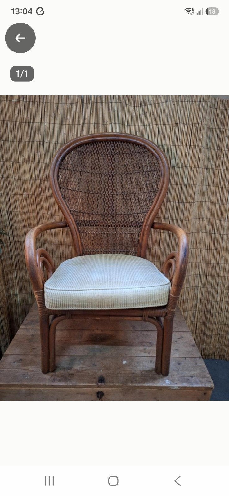 rotan fauteuil, Ophalen