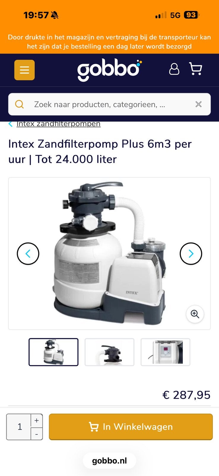 Intex zwembad filter + pomp + zoutwaterchlorinator, Ophalen, Gebruikt, Zwembadpomp
