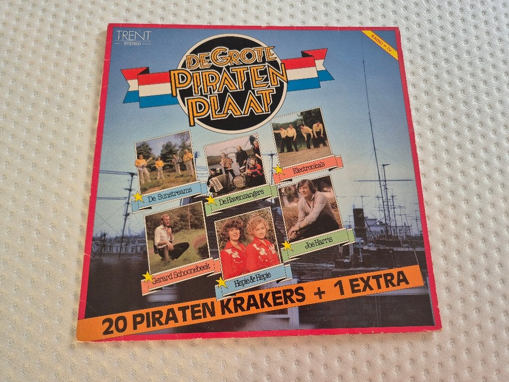 De grote piratenplaat – 20 piraten kragkers + 1 extra, Ophalen of Verzenden, Gebruikt, 12 inch