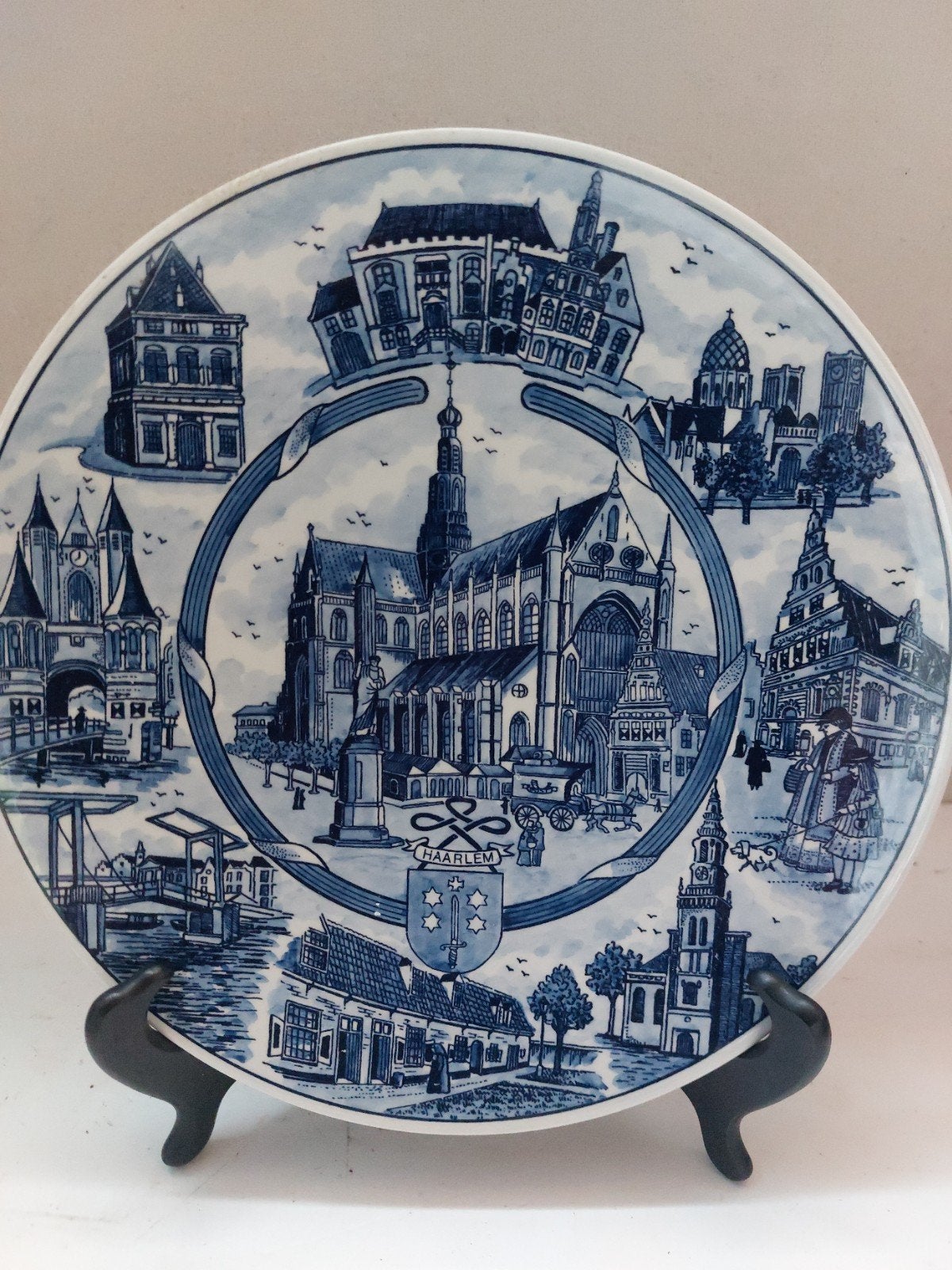 6 delfts blauwe borden serie kennemerland . B. V.d kolk, Antiek en Kunst, Ophalen