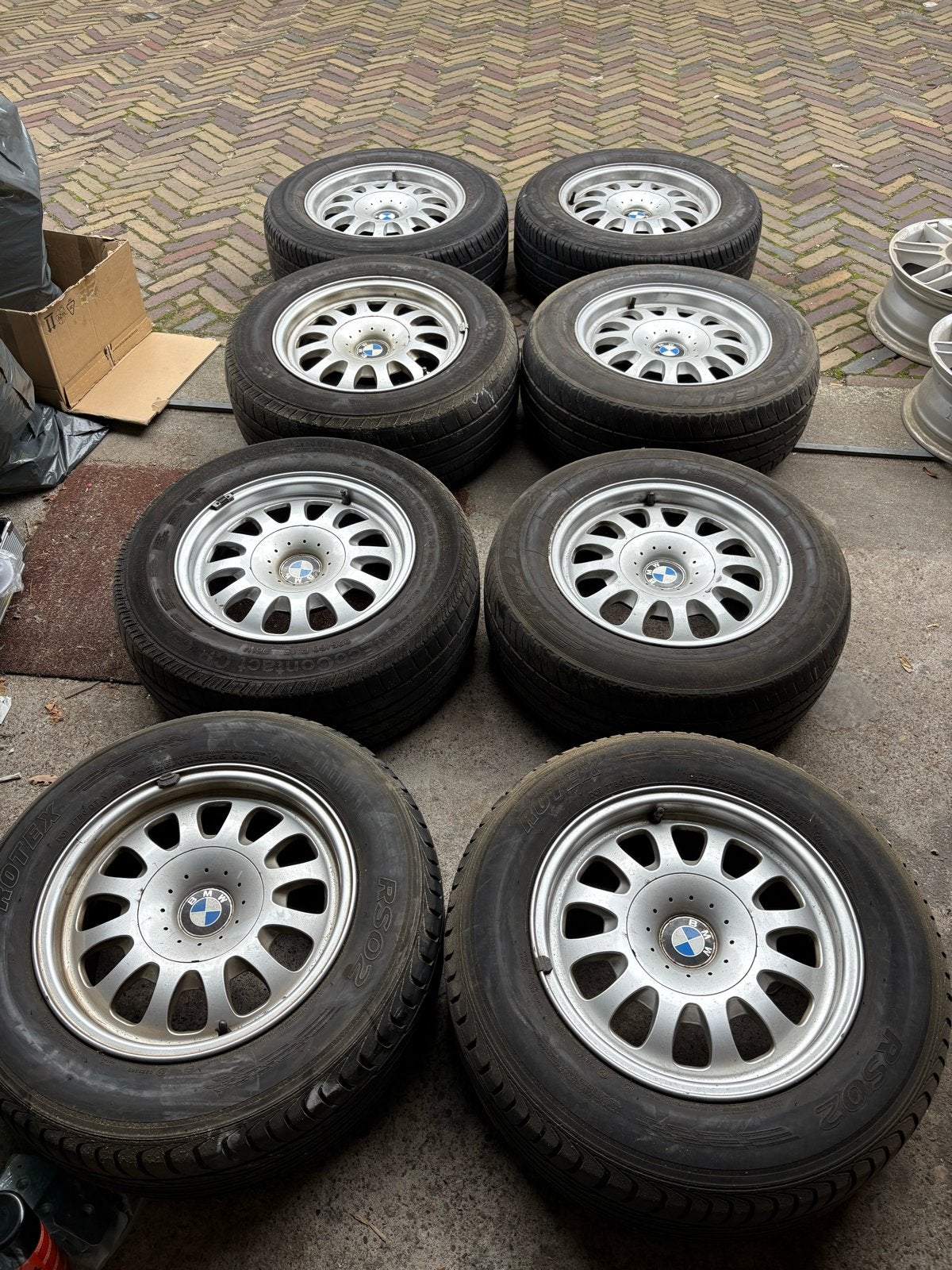 8x E39 nette originele BMW velgen - 15 inch, Ophalen, Gebruikt, 15 inch, Banden en Velgen