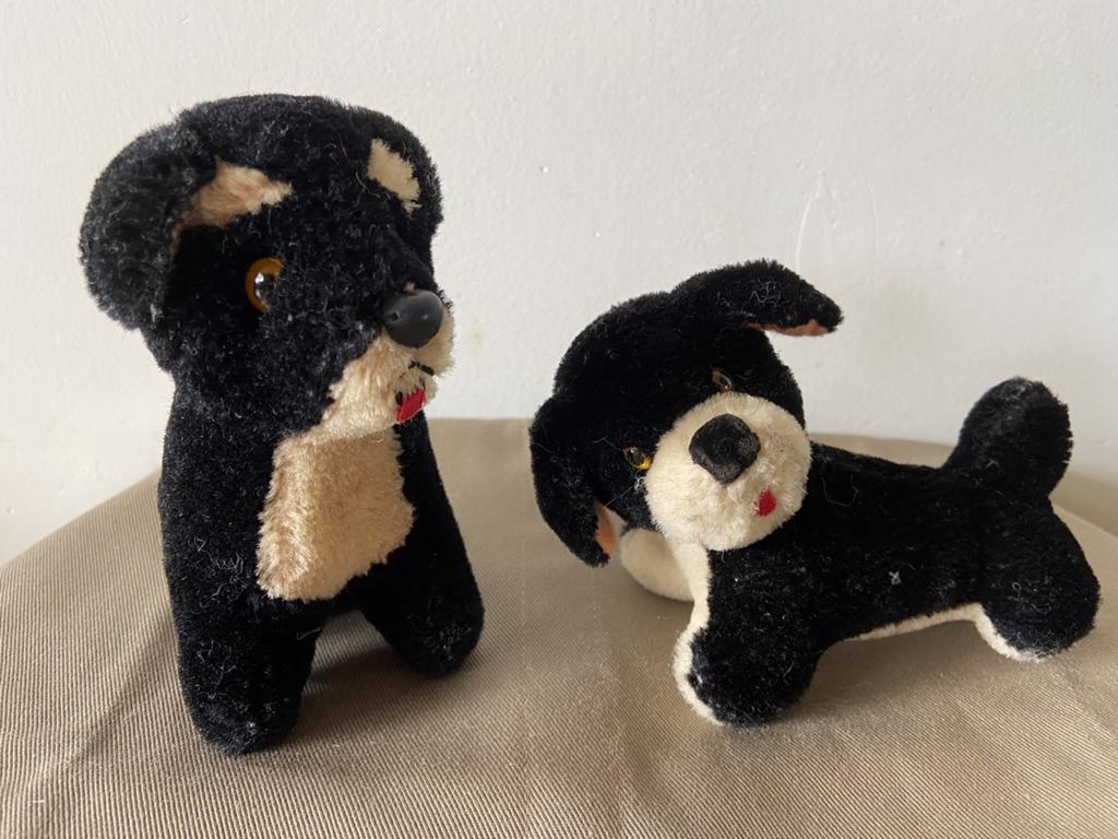 Vintage mohair hondjes, jaren ‘50, Verzamelen, Beren en Cherished Teddies, Ophalen of Verzenden, Zo goed als nieuw, Overige typen