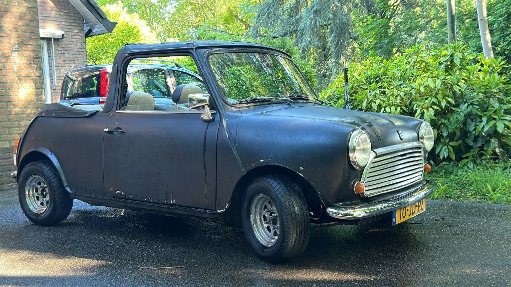 Mini cabrio 1985 - restauratieproject (laswerk), Auto's, Zwart, Overige kleuren, Cabriolet, Handgeschakeld