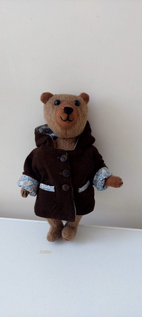 Vintage Handgemaakte speelgoed Teddybeer beer 33 cm, Verzamelen, Beren en Cherished Teddies, Overige merken, Eu, Eu, Stoffen beer