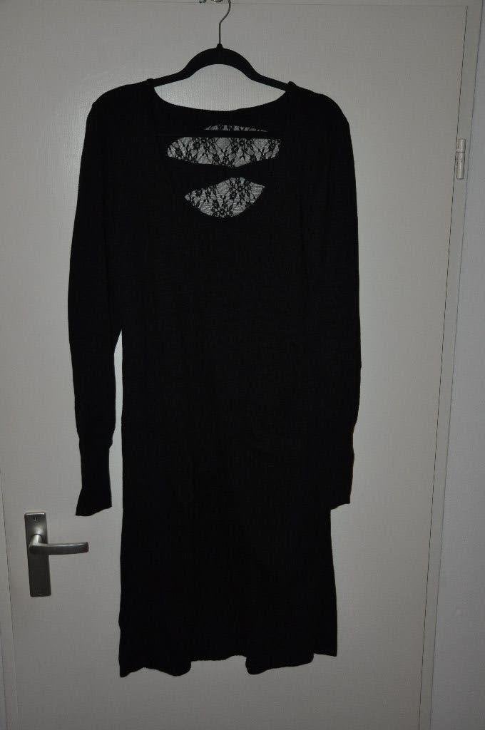 prachtige nieuwe fijn gebreide jurk maat XXL Juffrouw Jansen, Zwart, Maat 46/48 (XL) of groter, Nieuw, Ophalen of Verzenden