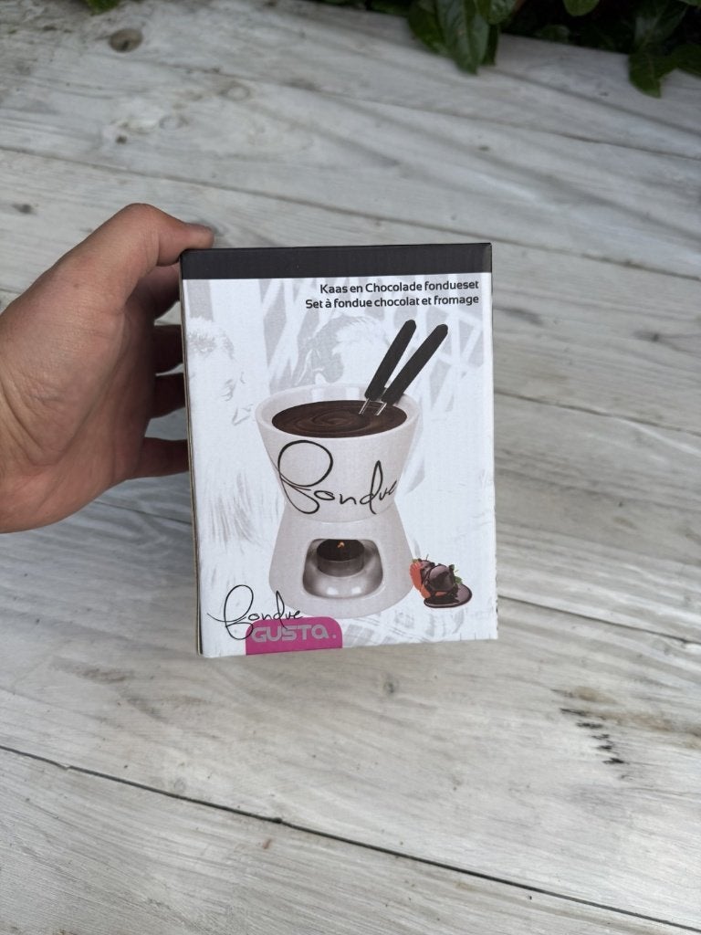 GUSTA kaas en chocolade fondueset (nieuw, ongebruikt), Ophalen of Verzenden, Nieuw, Waxinelicht, Fondueset