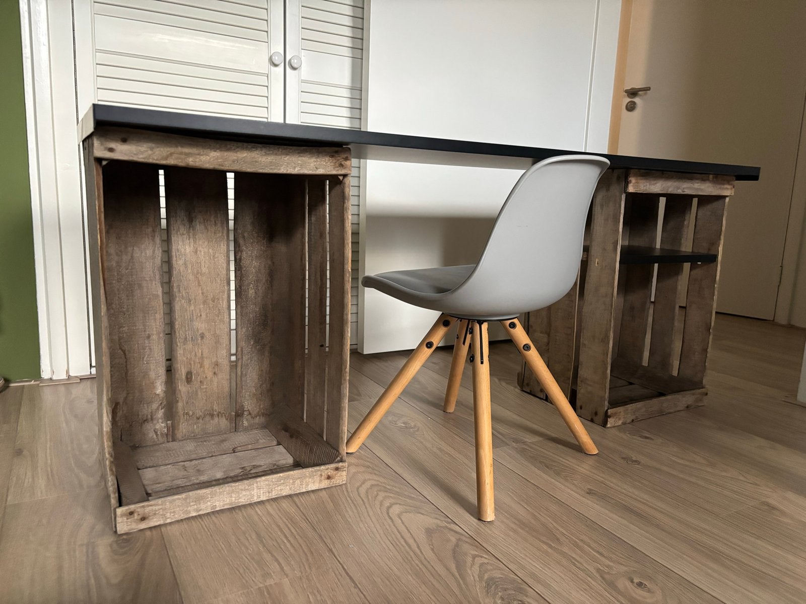 Bureau met stoeltje 120cm breed, Ophalen, Gebruikt, Hout, Eén