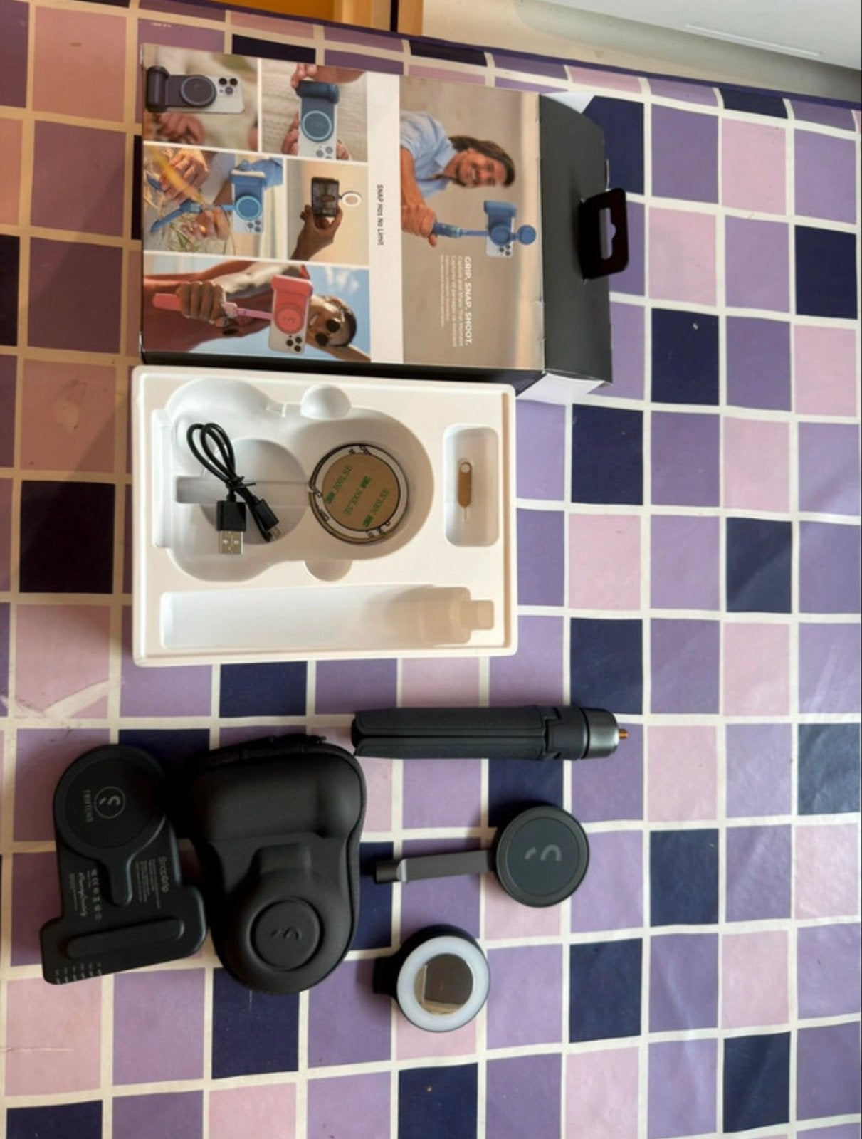 ShiftCam Snapgrip Creator Kit Blue Jay - Zo goed als nieuw, Telefoonhouder, Overige typen, Ophalen of Verzenden, Zo goed als nieuw