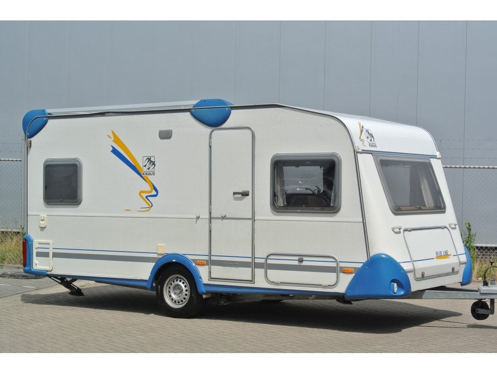 Knaus Blue Line 450 TF|Mover|Luifel|Fransbed|Rondzit, Caravans en Kamperen, Rondzit, Schokbreker, Bedrijf, Knaus