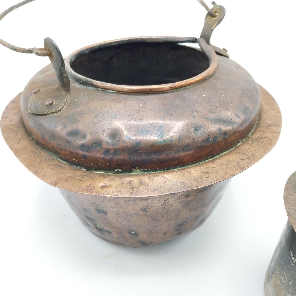 Grote oude Koperen lijmpot (30802-ML), Ophalen of Verzenden