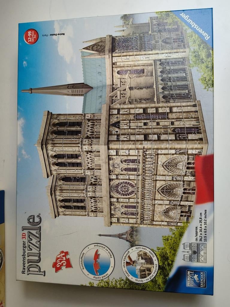 Ravensburger 3d puzzel Notre Dame, Ophalen of Verzenden, Minder dan 500 stukjes, Zo goed als nieuw, Rubik's of 3D-puzzel