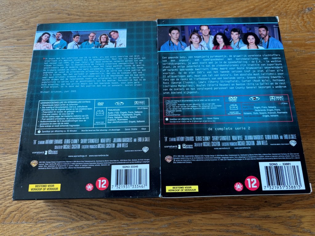 Dvd ER - Complete Serie - Seizoen 1 t/m 15, Vanaf 12 jaar, Ophalen of Verzenden, Gebruikt, Drama