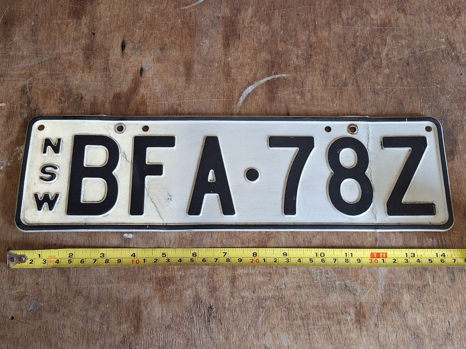 Vintage Australisch kentekenplaat NSW BFA-782, Ophalen of Verzenden