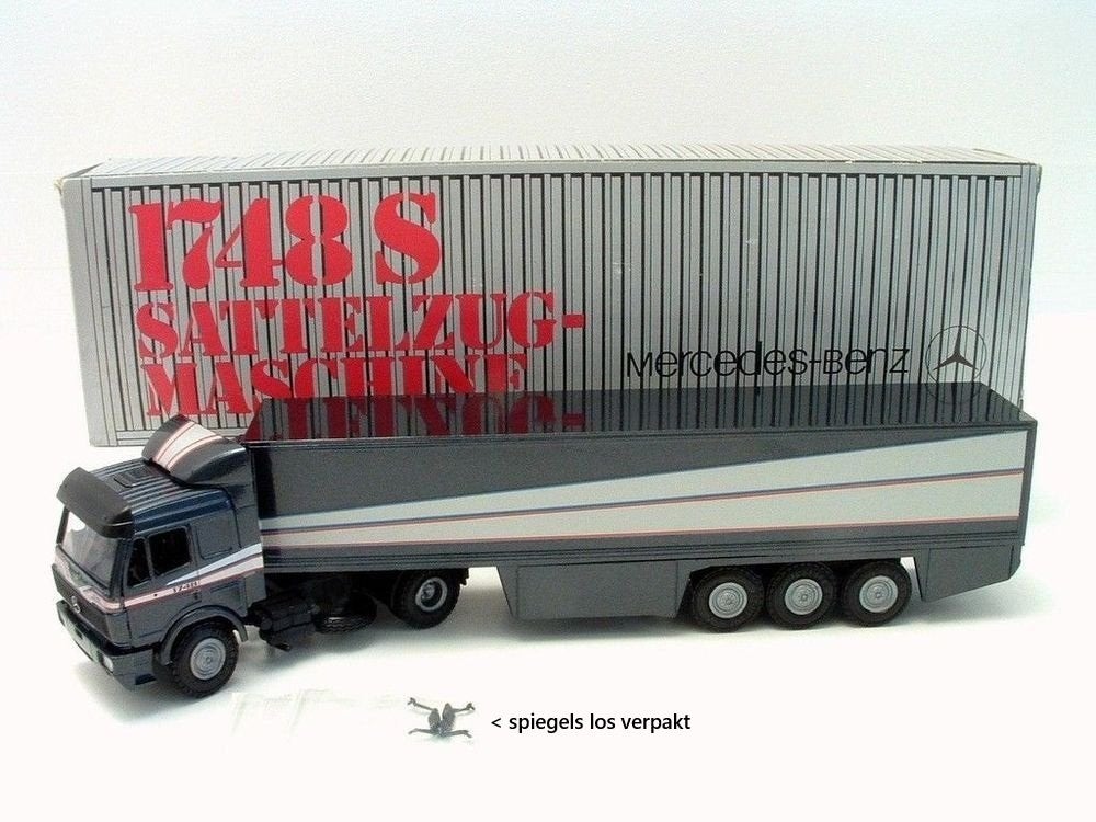 NZG model vrachtauto en oplegger - Mercedes 1748 S - Diecast, Ophalen of Verzenden, Nieuw, Bus of Vrachtwagen, NZG