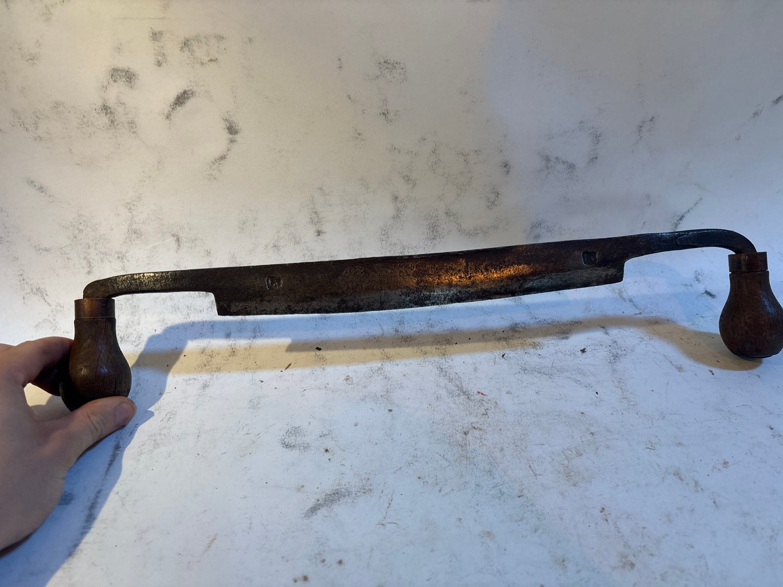 Oude trekmes 30cm - Houtbewerking gereedschap, Antiek en Kunst, Ophalen of Verzenden