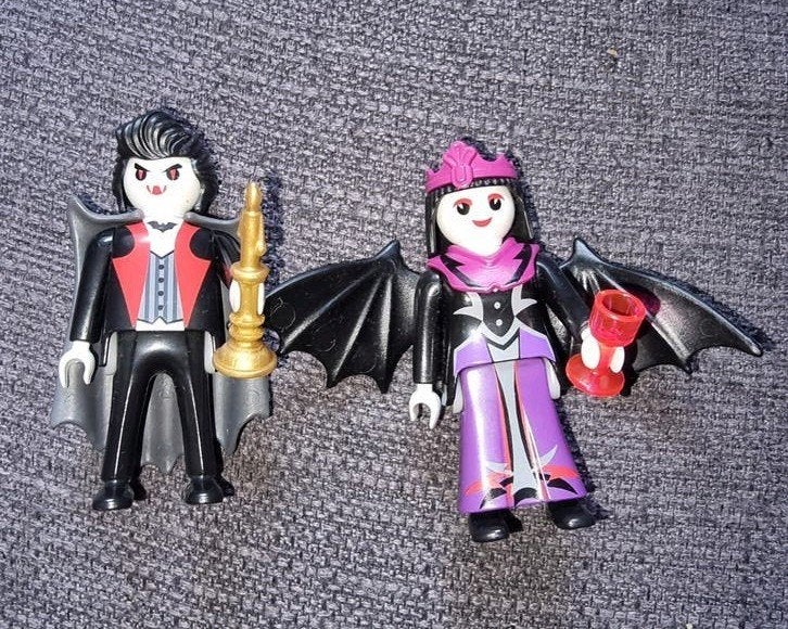 Playmobil Vampier en Vampiervrouw Figuren Set, Kinderen en Baby's, Gebruikt, Complete set, Fantasy, Ophalen of Verzenden