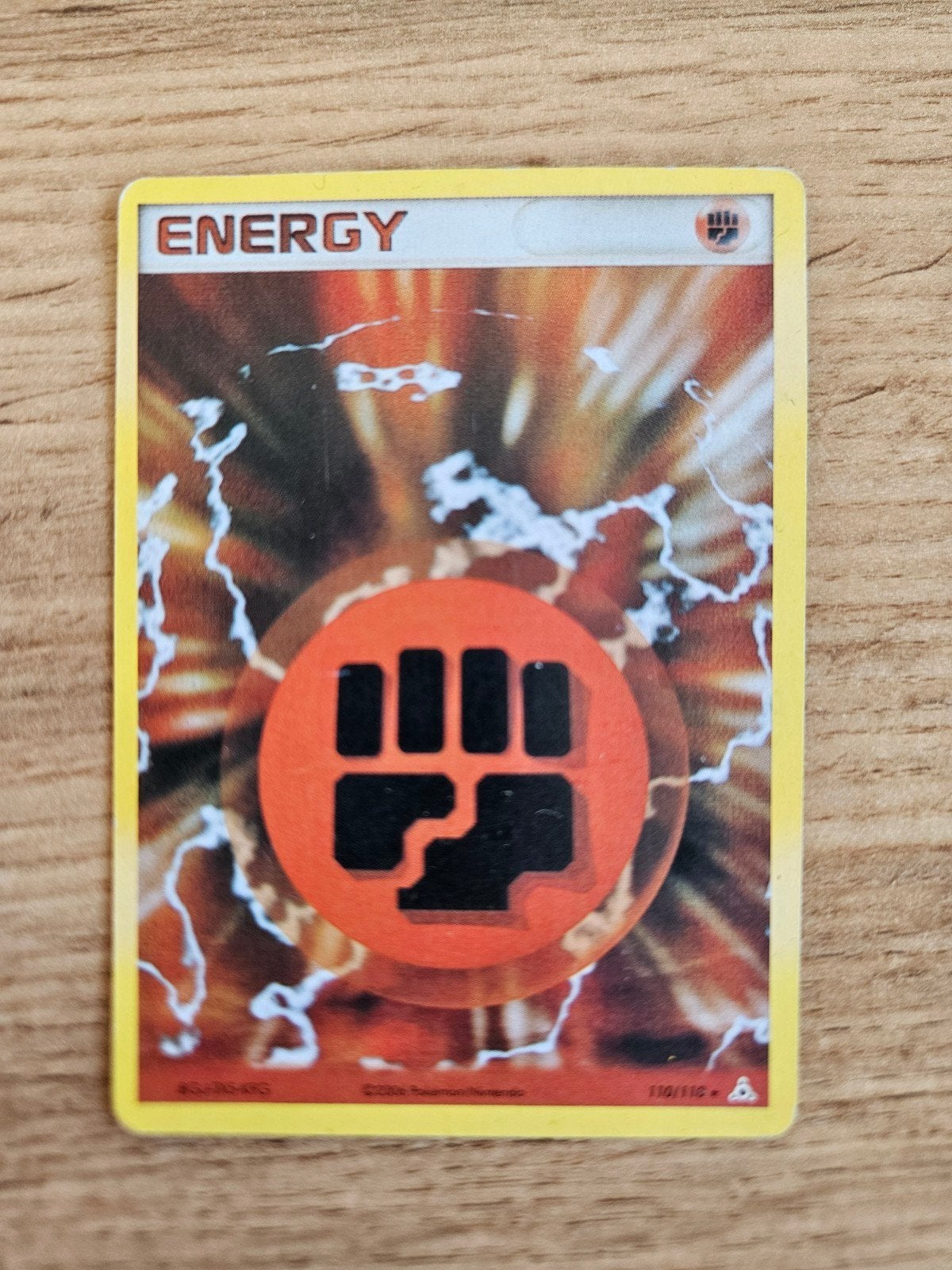 Pokémon Fighting Energy Kaart (Holo) - 110/110, Ophalen of Verzenden, Zo goed als nieuw, Losse kaart