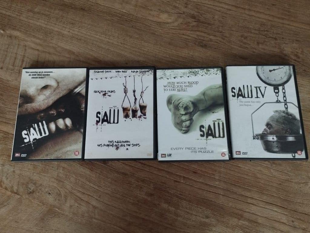 4 x Saw DVD, Vanaf 16 jaar, Ophalen of Verzenden, Zo goed als nieuw, Slasher