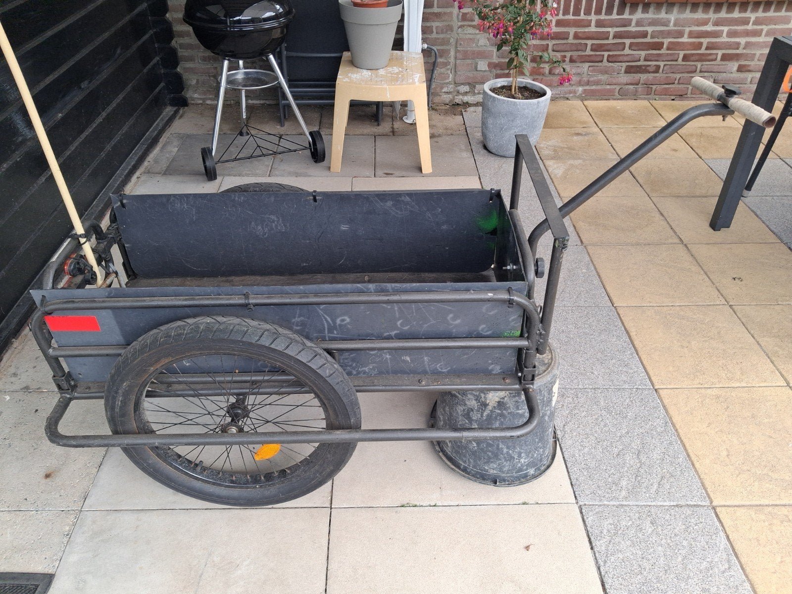 Stevig Aanhangertje voor algemeen gebruik 1.00 lang 40 cm br, Fietsen en Brommers, Fietsaccessoires | Aanhangers en Karren, Ophalen